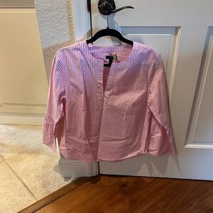J. Crew Pink Striped Women's Blouse